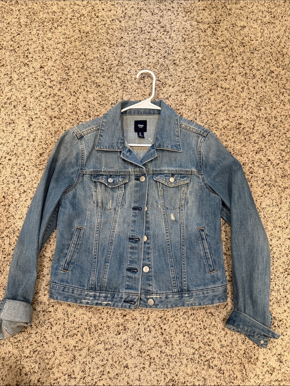 GAP Light Blue Denim Jacket with Button Front
